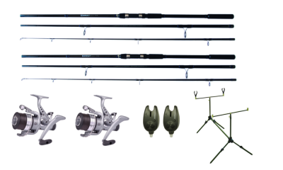  TOP AKCIA Carp Set Kaprový komplet set 2xprút 2xnavijak stojan a 2xsignalizátory silon ZADARMO